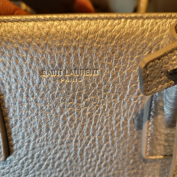 Saint Laurent Metallic Grained Calfskin Baby Sac Du Jour - Picture 4 of 7
